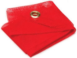 16" x 16" Red Mesh Warning Flag with Grommets