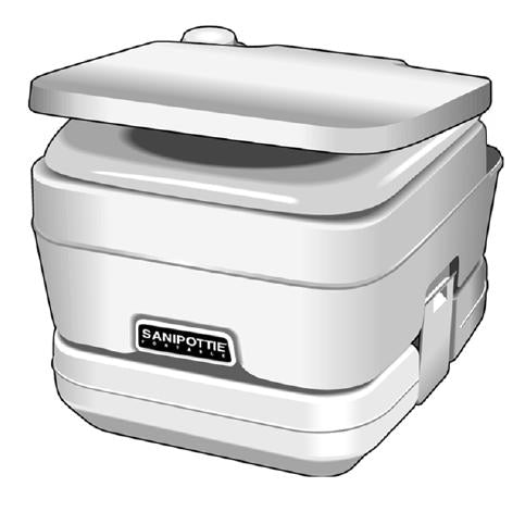 Dometic Sealand 301096202 SaniPottie 2.8 Gallon Portable Parchment Toilet Trailer Camper RV