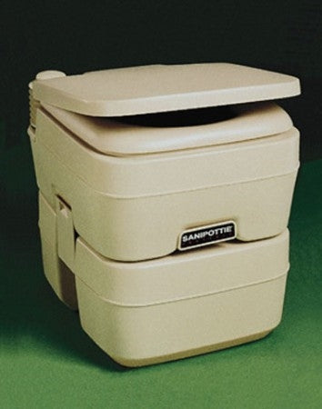 Dometic Sealand 301096606 SaniPottie 5 Gallon Portable Platinum Toilet Trailer Camper RV