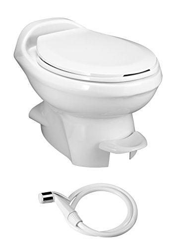 Aqua Magic Style Plus RV Toilet with Water Saver / Low Profile / White - Thetford 34434