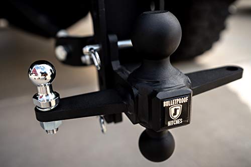 BulletProof Hitches Extreme Duty Sway Control Ball Mount Combinaion with 2" and 2-5/16" Solid Steel (Rated to 36,000 lbs)