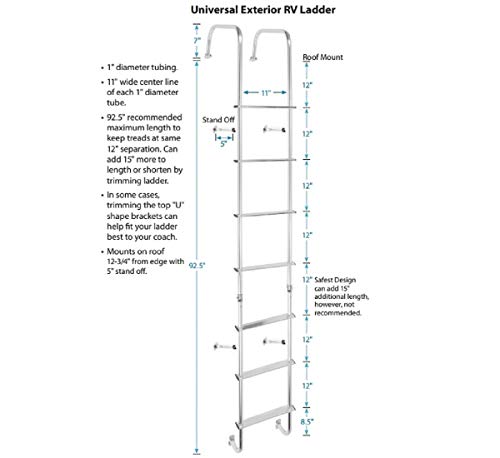 Stromberg Carlson 139.21 LA-401 Universal Exterior RV Ladder