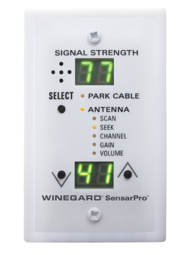Winegard RFL-342 Sensar Pro White TV Signal Strength Meter, Find Local Digital Programming Fast and Easy