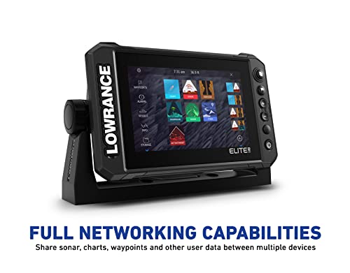 Lowrance Elite FS 7 Fish Finder with HDI Transducer, Preloaded C-MAP Contour+ Charts