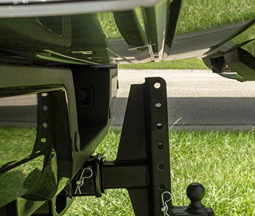 BulletProof Hitches 2.5" Adjustable Extreme Duty (36,000lb Rating) Offset 4" & 6" Drop/Rise Trailer Hitch with 2" and 2 5/16" Dual Ball (Black Textured Powder Coat, Solid Steel)