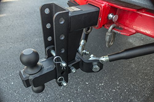 BulletProof Hitches Solid Steel Replacement Adjustable Trailer Hitch Dual Ball 2" and 2 5/16" (Black Textured Powder Coat, Rated to 36,000lbs)