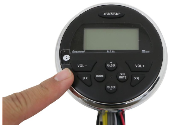 Jensen Waterproof Marine Stereo - App Control - AM-FM - USB - Bluetooth - 12V - MS3ARTL