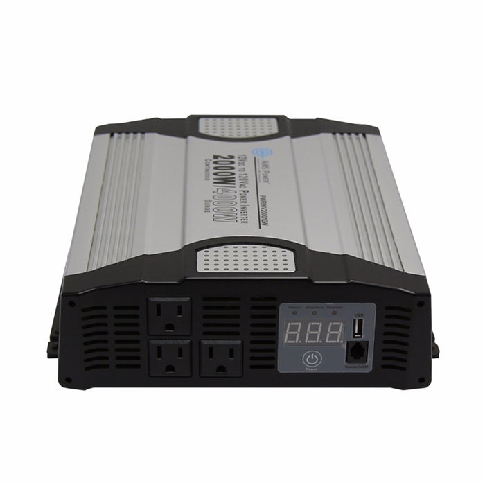 AIMS Power 2000 Watt Power Inverter 12 Volt with Features - Compact